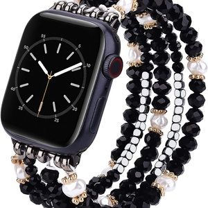 V-MORO BEADED WATCH BAND FOR APPLE WATCH SZ M/L